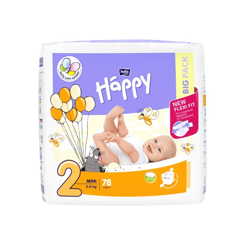 Couches bébé Happy Taille 1 - 78 couches Couches bébé Happy Taille 1 - 78 couches