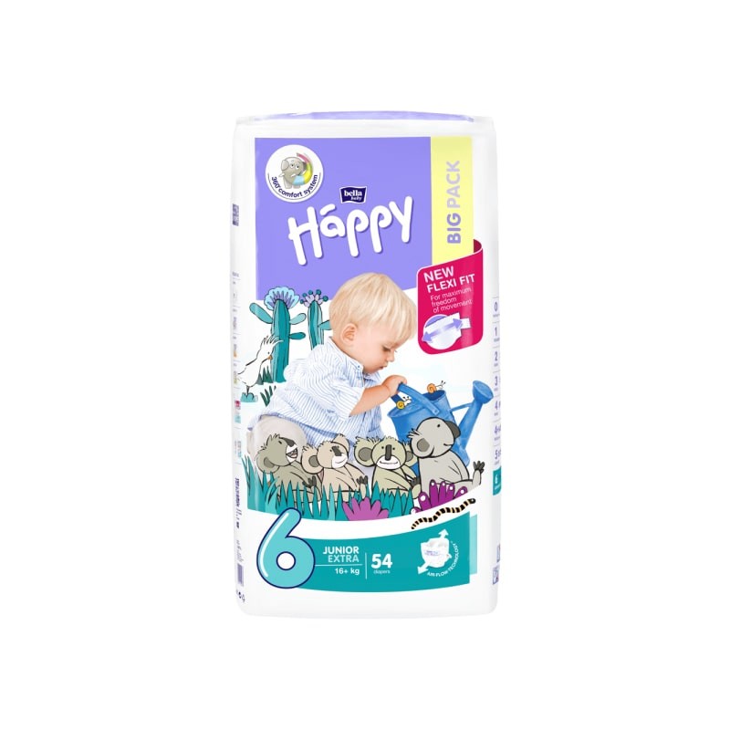 Couches bébé Happy Taille 6 - 54 couches Couches bébé Happy Taille 6 - 54 couches