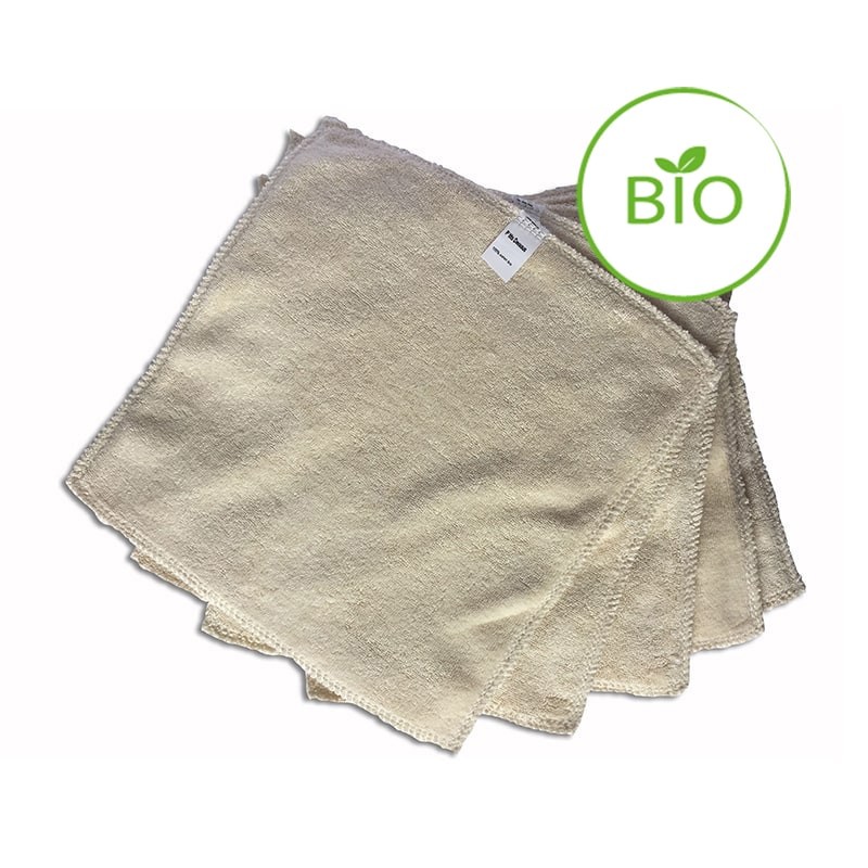 Lingette lavable en coton bio - Lot de cinq Lingette lavable en coton bio - Lot de cinq