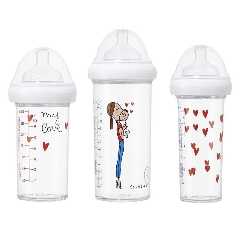 Set de 3 biberons - Le Biberon Français - My Love by Soledad Set de 3 biberons - Le Biberon Français - My Love by Soledad